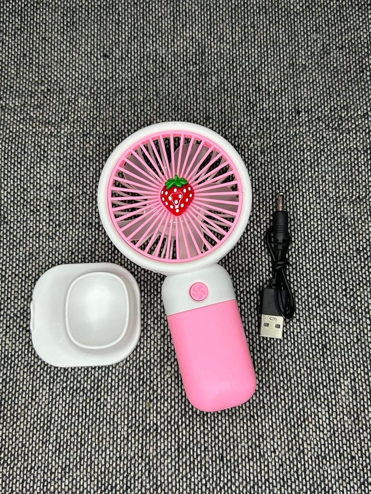 Pink Mini Handheld Cute Fruit Fan